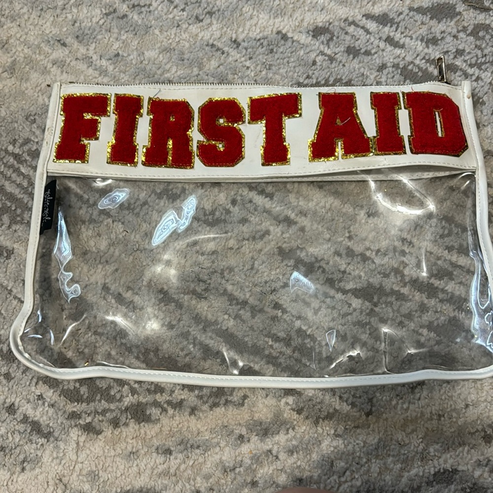 FIRST AID clear bag.